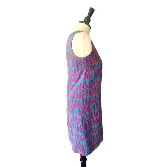M by Missoni Silk Sleeveless Shift Dress Teal and Magenta Size 4 - Picture 2 of 4